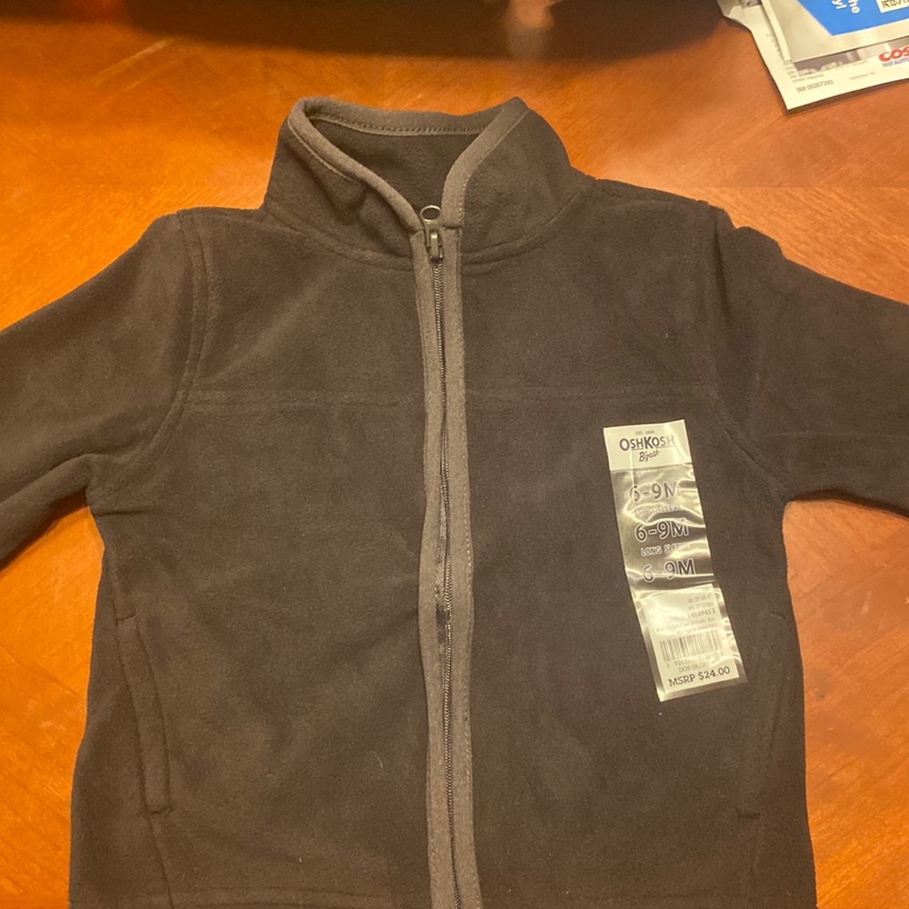 Warm black Fleece zip up jacket